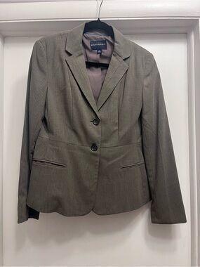 Banana Republic Olive Pinstripe Blazer